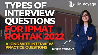 IPMAT 2022 Interview Preparation Questions asked in IPMAT Rohtak Interview  IPMAT 2022 [upl. by Feliks]