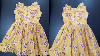 frill baby frock cutting and stitching [upl. by Beckerman]