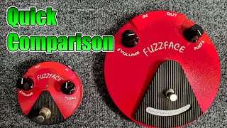 Quick Comparison Germanium Fuzz Face and Mini Germanium Fuzz Face [upl. by Par522]