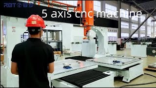 RBT 5 axis cnc machine Do you ever seen a machine with two tablesHow will it process the product [upl. by Heath378]