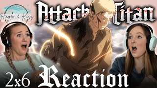 EXCUSE ME WHAT  ATTACK ON TITAN  Reaction 2X6 [upl. by Pine]