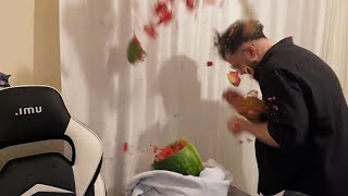 WATERMELON RUBBER BAND CHALLENGE GONE WRONG [upl. by Yort364]