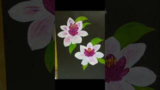 Flower painting by acrylic paint ll acrylic flowers painting  shorts [upl. by Ahseet]