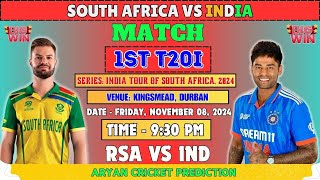 South Africa vs India 1st T20I Match Prediction  RSA vs IND Match Prediction 2024  1ST T20 [upl. by Hudgens]