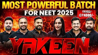 YAKEEN Indias MOST POWERFUL DROPPER Batch for NEET 2025  ₹4800 for Complete Year🔥 [upl. by Vona732]