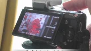 Sony Nex 5 Focus Peaking Indicator [upl. by Ibur909]