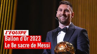 Lionel Messi sacré Ballon dOr 2023 [upl. by Schwejda]