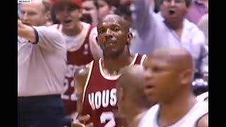 Clyde Drexlers Dunk Of The 1995 NBA Playoffs [upl. by Mahala]