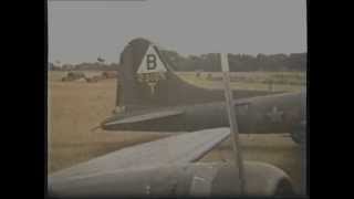 1943 B17s ON A GRASS RUNWAY FIELD AT MANSTON IN KENT ENGLAND [upl. by Akelahs436]