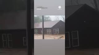 Man Record His Home Washing Away in NC Floods [upl. by Anelrahc534]