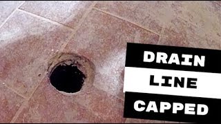 PLUMBING REPAIR DRAIN LINE CAPPED IN CONCRETE FLOOR [upl. by Kowal]