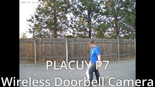 PLACUY P7 Wireless Doorbell Camera [upl. by Noiroc]