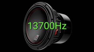 Tone frequency 13700Hz Test your hearing speakersheadphonessubwoofer [upl. by Anattar]