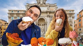 Top 6 Best Street Foods in Rome Italy local food tour with eats under €5 [upl. by Klecka]