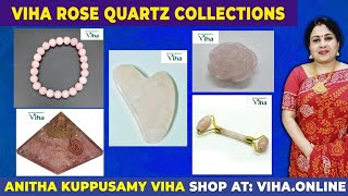 Divine amp authentic Viha rose Quartz stones  Viha Online Jewels  Anitha Kuppusamy Viha [upl. by Akinwahs]