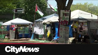 UQAM seeks injunction on Montreal campus proPalestinian encampment [upl. by Ennoid]