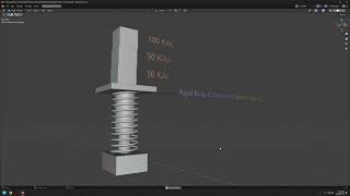 Blender Rigid Body constraint Generic Spring Type Tire Suspension [upl. by Riffle]