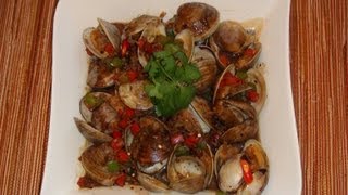 PINOY RECIPE  STIR FRIED CLAMS WITH BLACK BEAN SAUCE [upl. by Rim65]