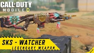 💥New Legendary SKS quotWatcherquot💥 Game ▶️  Call Of Duty Mobile codm yt [upl. by Lowis]