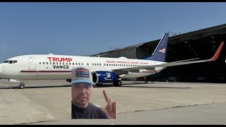 trip report Denver to San Diego  United Airlines  7378  Catch Donald Trumps Plane [upl. by Shelli]