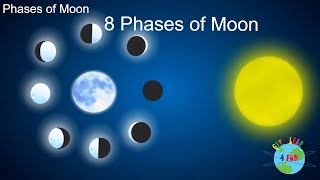 Phases of the Moon  Learning the Moon phases  Educational Video for Kids [upl. by Yllim977]