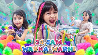 24 JAM DI DUNIA WARNA WARNI SERU BANGET 😍 KOMPILASI VLOG 1 JAM LEIKA DAN TOMPEL MAIN WARNA [upl. by Koa203]