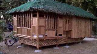 BambooNipa Hut Bahay Kubo for Low Cost Housing in Philippines [upl. by Aivizt]