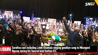 Sarafina cast Leleti Khumalo sing farewell to Dr Mbongeni Ngema [upl. by Elleinod]