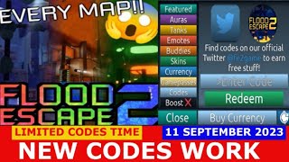 NEW CODES ANNIVERSARY Flood Escape 2 ROBLOX  LIMITED CODES TIME  September 11 2023 [upl. by Armitage777]