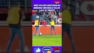 MEES HILGERS BENTANGKAN BENDERA INDONESIA USAI LAGA FC TWENTE VS SC HEERENVEEN [upl. by Meehan127]