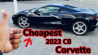 I Bought a CHEAP Base Model 1LT 2023 C8 Corvette Cheapest CONVERTIBLE In The WORLD [upl. by Ecirtra]