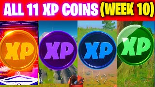 All XP COINS LOCATIONS IN FORTNITE SEASON 4 Chapter 2 WEEK 10 [upl. by Anayet]