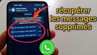 comment récupérer les messages supprimés sur whatsapp [upl. by Lorola]