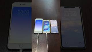 iPhone 6 Plus on iOS 9 vs iPhone 6s on iOS 15 vs iPhone X on iOS 16 boot up test shorts iphoneios [upl. by Ecaidnac338]