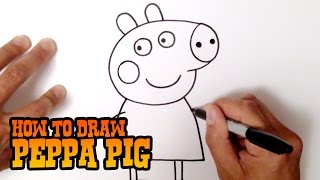 How to Draw Peppa Pig  Step by Step Video Lesson [upl. by Htinek]