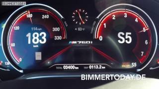 BMW M760Li 2017 TachoVideo 0200 kmh [upl. by Calla508]