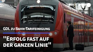 GDLChef quotErfolg fast auf der ganzen Liniequot bei BahnTarifeinigung  AFP [upl. by Karlis932]