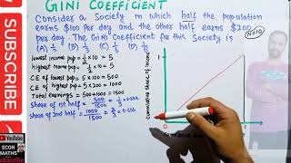 Gini Coefficient Calculation Lorenz curve LorenzCurve GiniCoefficient [upl. by Nnyllatsyrc]