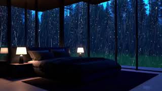 Rain Sleep ASMRTropical Storm Window with Rain amp Thunder Relaxation Meditation and Sleep [upl. by Parette]