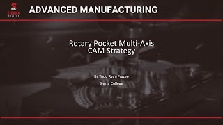 Rotary Pocket MultiAxis CAM Strategy Lecture [upl. by Besse]