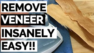 The Insanely EASY Way to Remove Veneer from Wood Furniture [upl. by Culliton916]