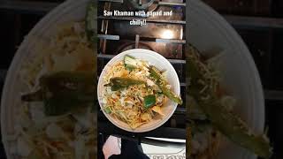 surat Sev Khamani shorts trend gujratifood indiafood desifood rajkotfood baroda spicy [upl. by Nyraf]