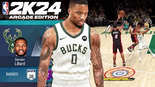 NBA 2K24 Arcade Edition My Career  LIMITLESS RANGE vs LILLARD Part 2 [upl. by Meadow]