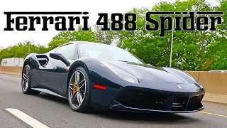 2019 Ferrari 488 Spider  all the new bits and a drag race [upl. by Huldah]