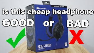 Corsair HS35 Stereo Review  Is Corsairs cheapest headphones good enough [upl. by Haig337]