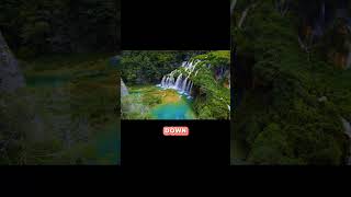 waterfall in Plitvice Lakes National Park in croatia a cascade of 16 lakes connected [upl. by Udenihc]