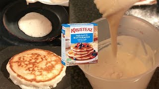 How to Make Krusteaz Buttermilk Pancakes From Start to Finish in 60 SECONDS [upl. by Etnohc138]