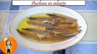 Anchoas en salazón  Receta de Cocina en Familia [upl. by Rabjohn]