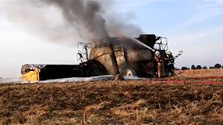 Treskow  MähdrescherBrand auf dem Stöffiner Berg [upl. by Nolahp]