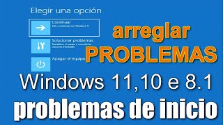 Cómo Reparar el inicio de Windows 1110 y 81Recuperación automáticaProblemas del Sistema Operativo [upl. by Raji705]